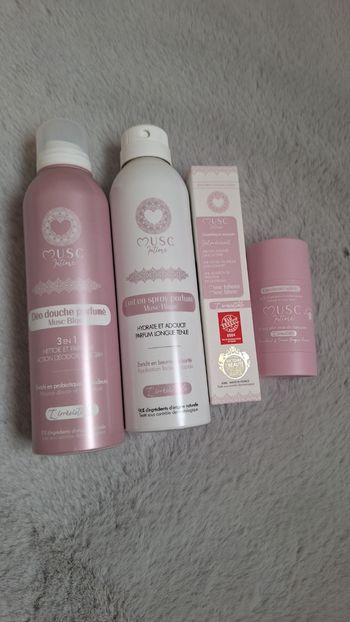 Lot 4 produits Musc intime Parfum Musc blanc