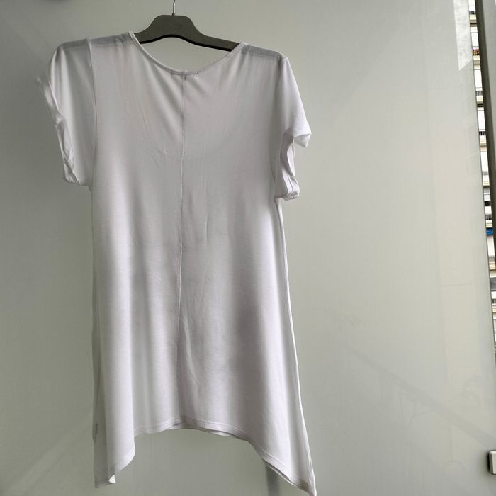 T-shirt blanc imprimé, taille 38, marque Etam - photo numéro 3
