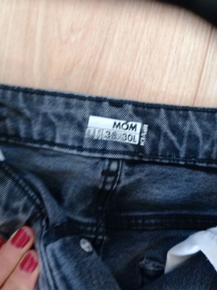 Jean mom femme 38 noir c82 - photo numéro 9