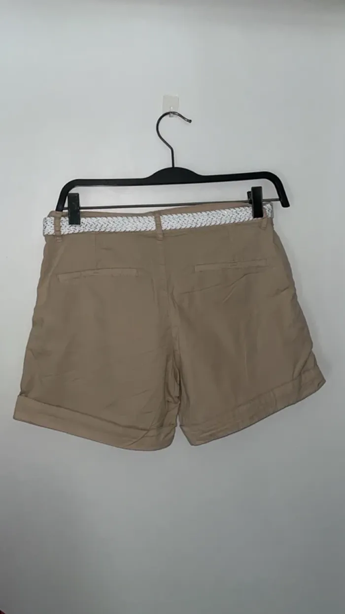 Short femme Sun Valley sable taille 36 avec ceinture tressée - Parfait été - photo numéro 3
