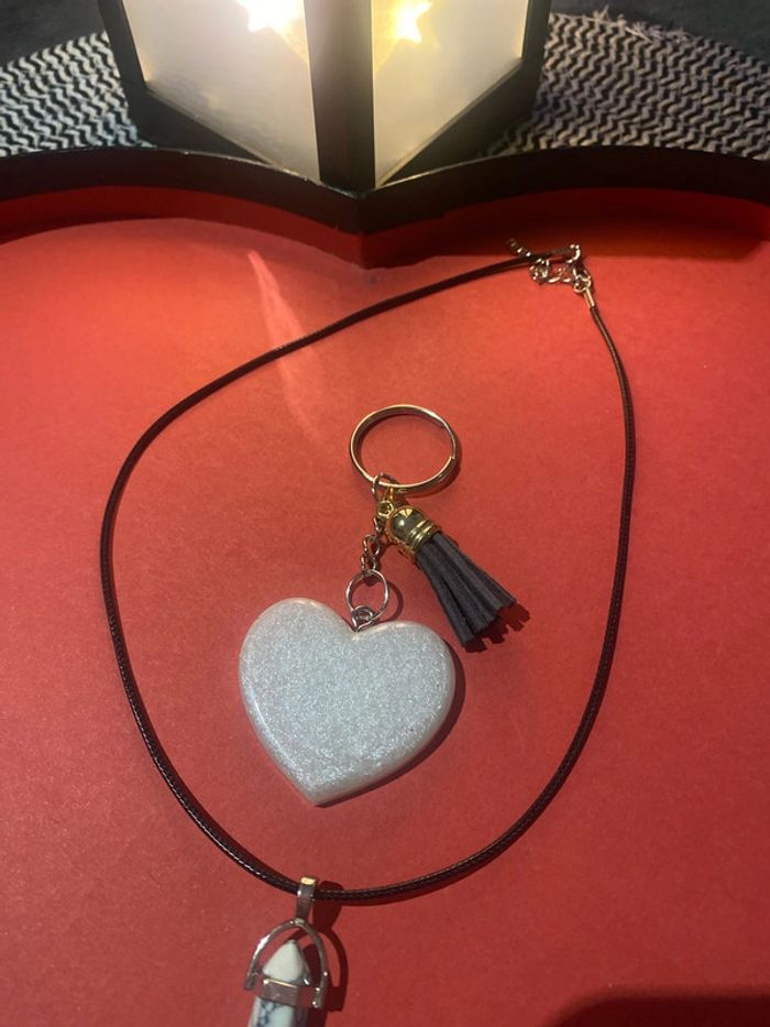 Pendentif pierre chakra + porte clefs - photo numéro 3