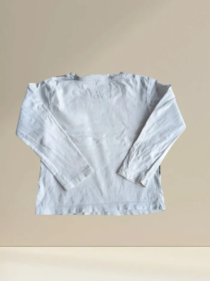Tee-shirt blanc imprimé 5 ans - photo numéro 2