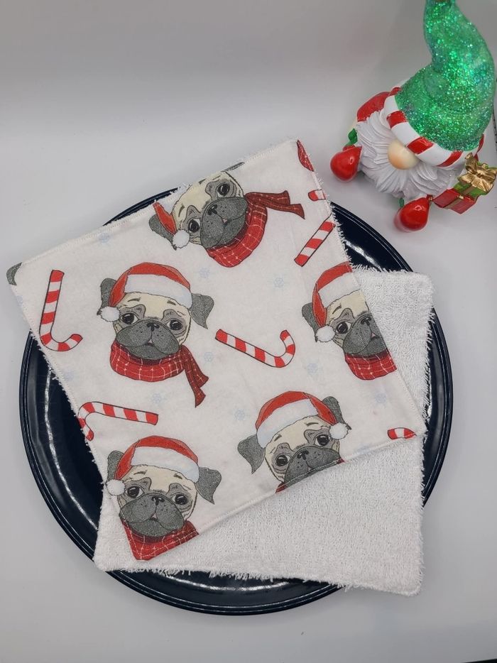 Lot de serviette de noel fait main - photo numéro 4