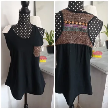 Débardeur noir, Made in Italy