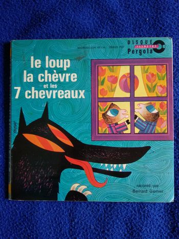 Disque vinyle 45 tours Le loup la chèvre et les 7 chevreaux