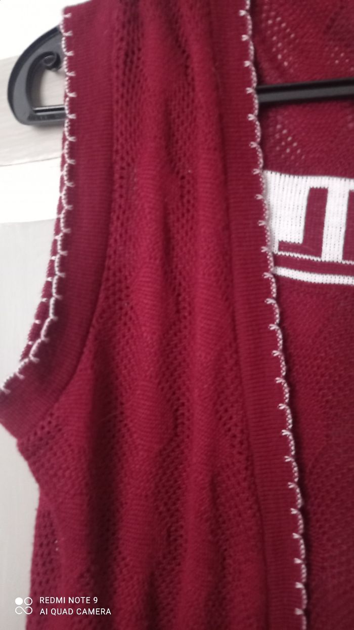 Gilet long sans manche Tape à l'oeil bordeaux taille S - photo numéro 5