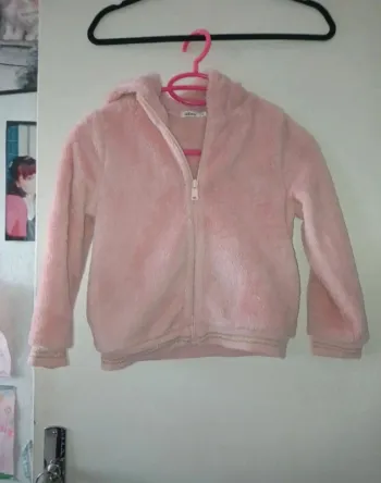 Veste polaire rose enfant