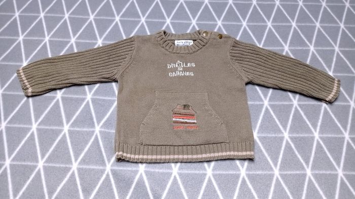 🦁Ensemble pull et pantalon, sucre d'orge, 12 mois - photo numéro 4