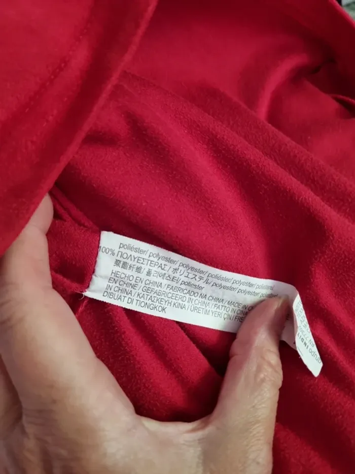 Robe Zara en suédine rouge taille S - photo numéro 5