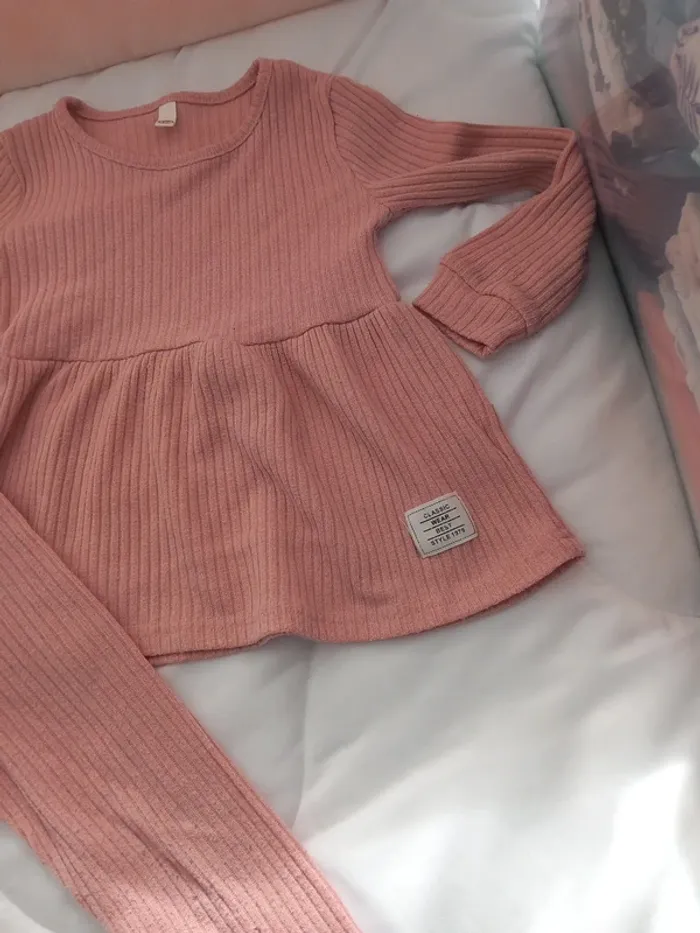 Ensemble maille côtelé taille 120 - photo numéro 5