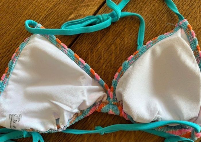 Maillot de bain bikini rayé coloré — Taille M - photo numéro 8