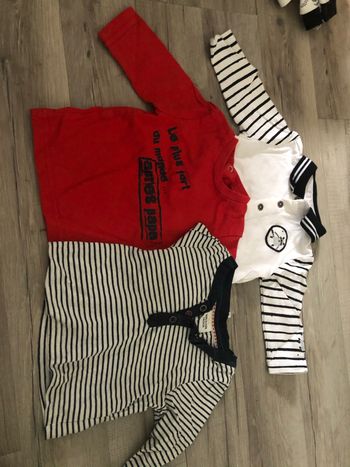 Lot tee shirt manche longue 3 mois