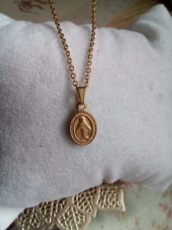 Collier gourmette sainte vierge