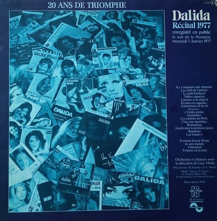 Vends Vinyle Dalida Olympia 77 enregistré en public année 1977 - photo numéro 2