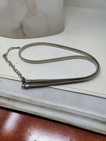 Ceinture argentée élégante flexible