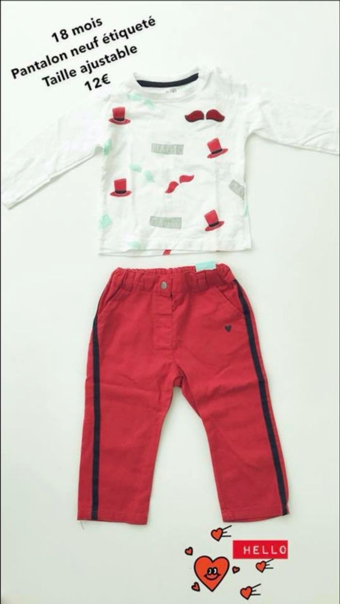 Ensemble fille 18 mois neuf étiqueté