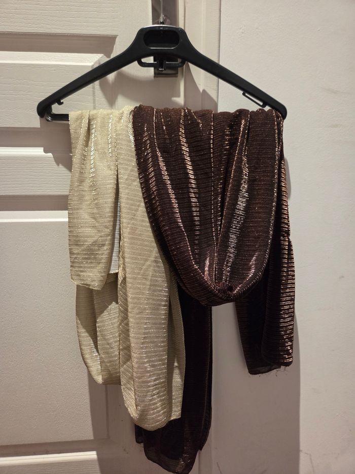 Lot de deux foulard paillette