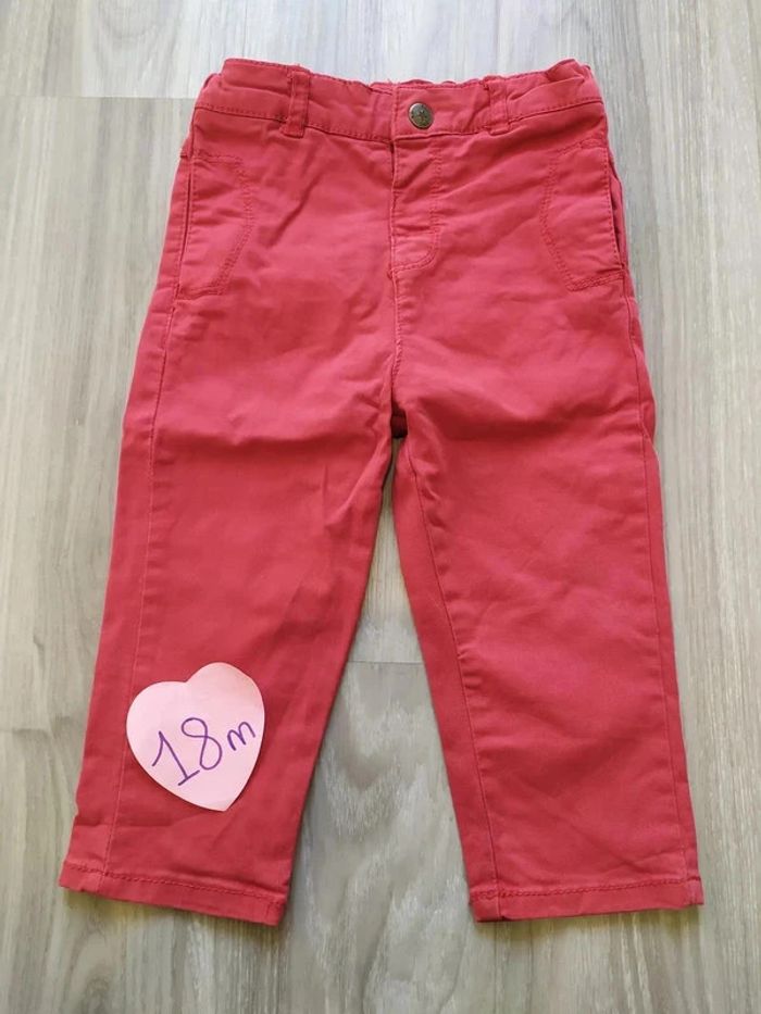 pantalon rouge 18 mois