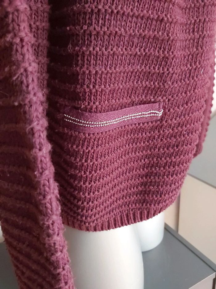 🦋 Veste Aubergine Cache cache L - photo numéro 2