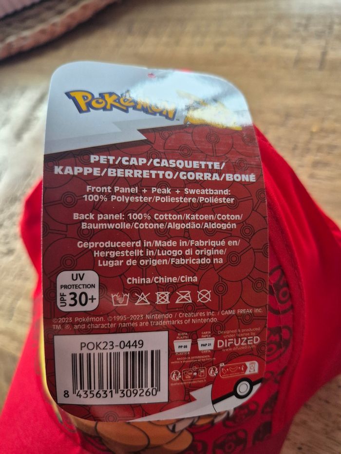 Casquette Pokemon Rouge - photo numéro 2