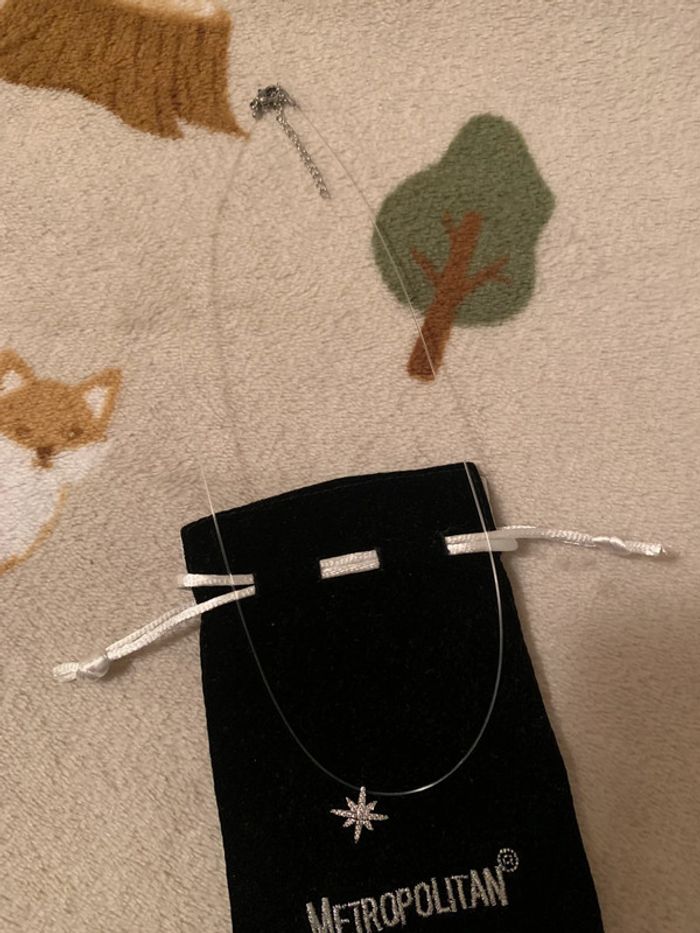 Collier étoile en argent et acier inoxydable - photo numéro 3