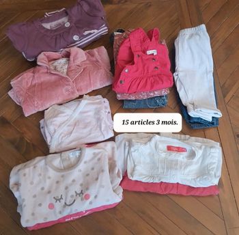 Lot vêtements bébé fille 3mois