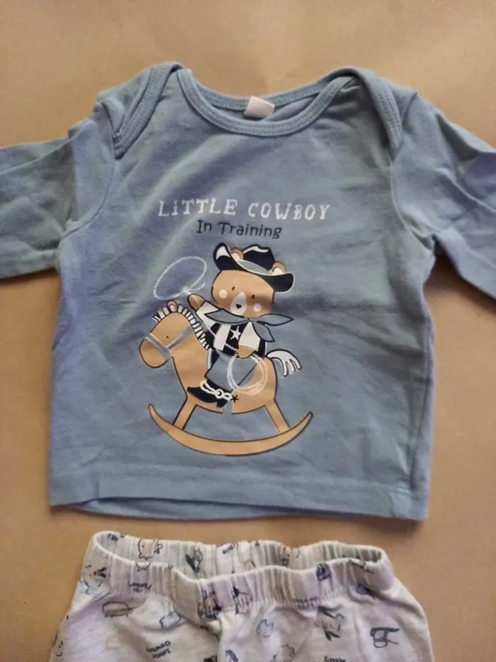 Ensemble (T-shirt ML + Legging) 0-1mois - photo numéro 2