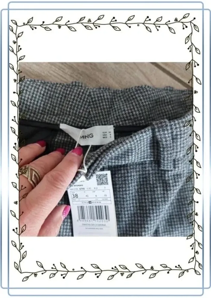 Mango, Pantalon de costume slim fit laine, neuf, taille 38  39x102cm valeur 40€ - photo numéro 3
