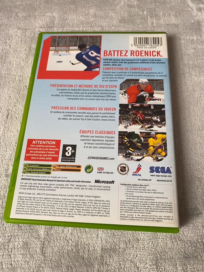 Jeu vidéo xbox Espn NHL Hockey - photo numéro 2