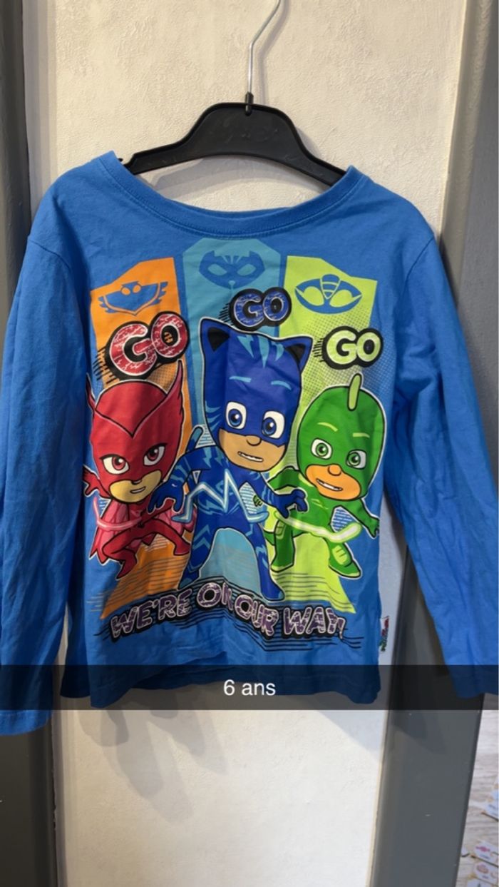 T-shirt Pyjamasques bleu – 6 ans