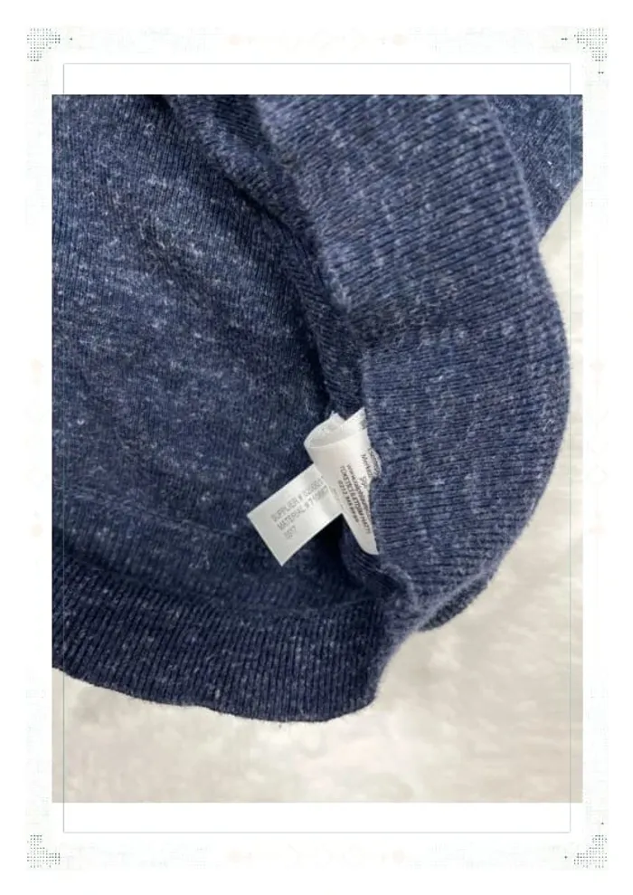 Ralph Lauren pull col rond bleu marine chiné homme taille M coton - photo numéro 9
