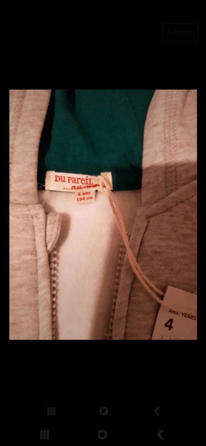 Gilet neuf DPAM 4 ans - photo numéro 2