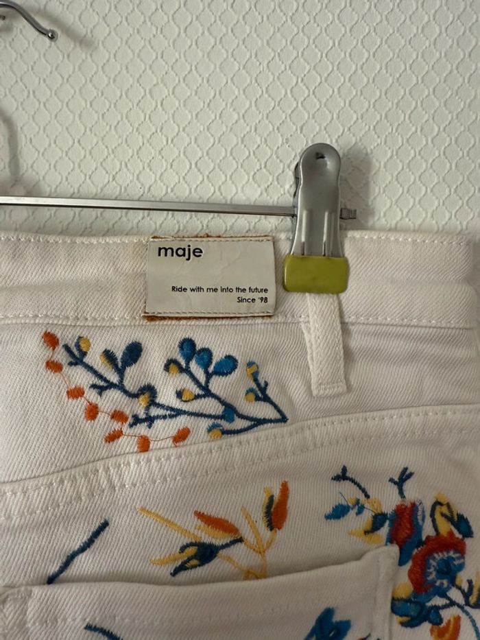 Pantalon blanc droit maje taille 36 neuf sans étiquette - photo numéro 7