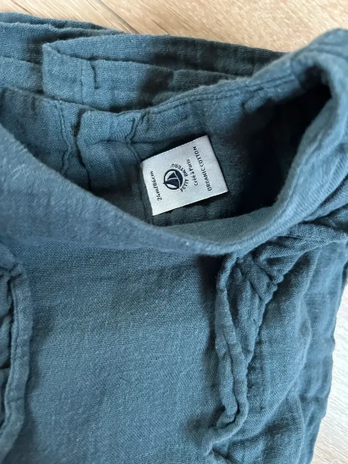Robe en gaze de coton bleu Petit Bateau - photo numéro 3