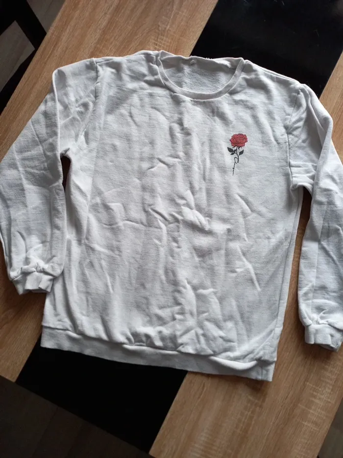Pull blanc femme L - photo numéro 4