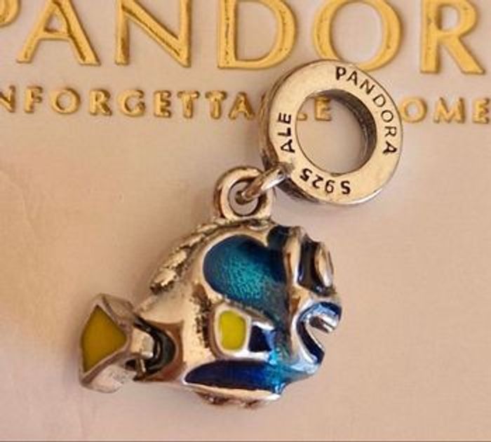 Charm Pandora Poisson émail bleu & jaune — S925 ALE - photo numéro 3