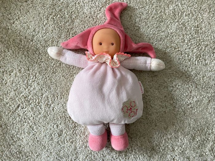 Doudou poupée lutin col cœur Corolle 🌻