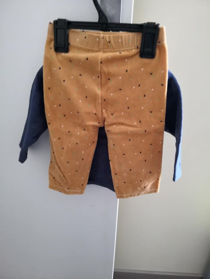Pyjama 2 pièces en velours "Même les héros vont faire dodo" 12 mois Gémo - photo numéro 2
