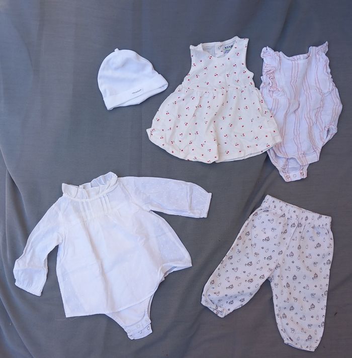 Lot de 5 articles fille - 6 mois