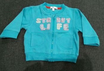Gilet sweat zippé - 6 mois