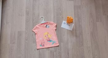 Tee-shirt fille manches courtes, motif sirène, taille 18 mois (86cm), neuf avec étiquette 🏷