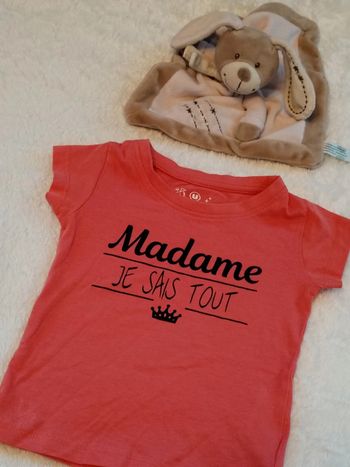 Tee shirt manches courtes 24mois