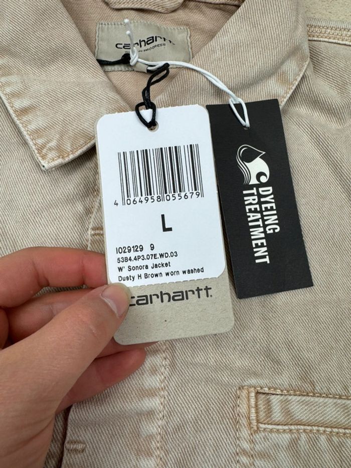 Veste Carhartt Sonora Jacket en Jean beige Neuf Taille L - photo numéro 8