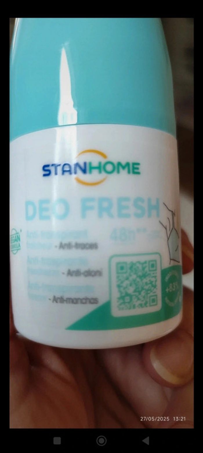 Stanhome Vegan Déodorant Fresh Anti-traces 48h 50 ml - photo numéro 4