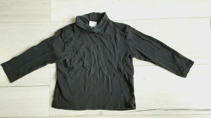 Vêtement garçon tee-shirt sous-pull manches longues noir Zara 3 ans