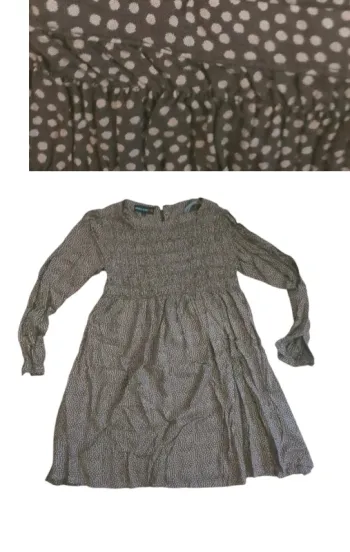 Robe blouse marron à poid beige taille xs