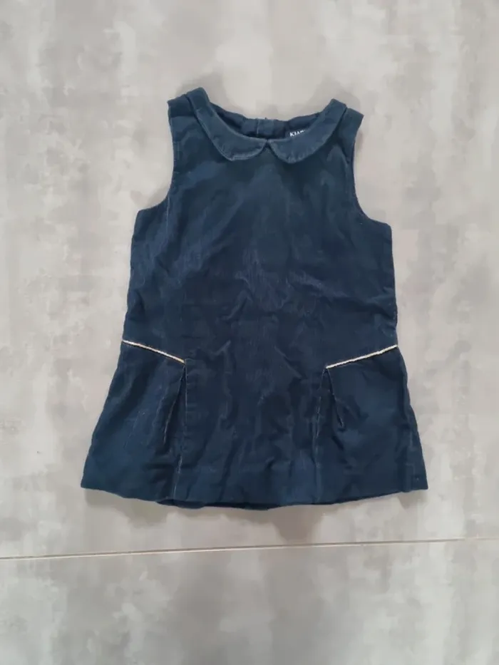 Robe velours bleu marine kiabi 12 mois