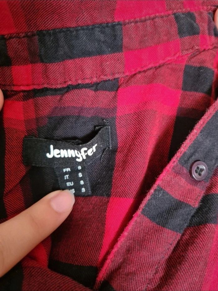 Chemise à carreaux noire et rouge - photo numéro 3