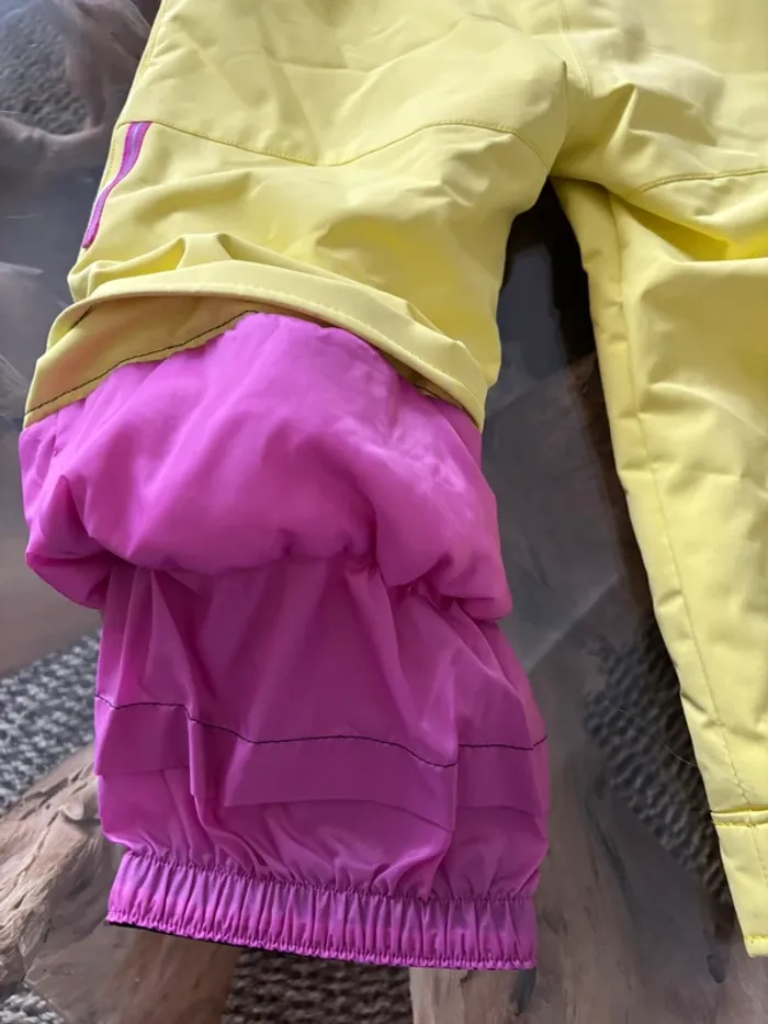 Combinaison de ski fille Obermeyer jaune rose 4 ans neuf - photo numéro 8
