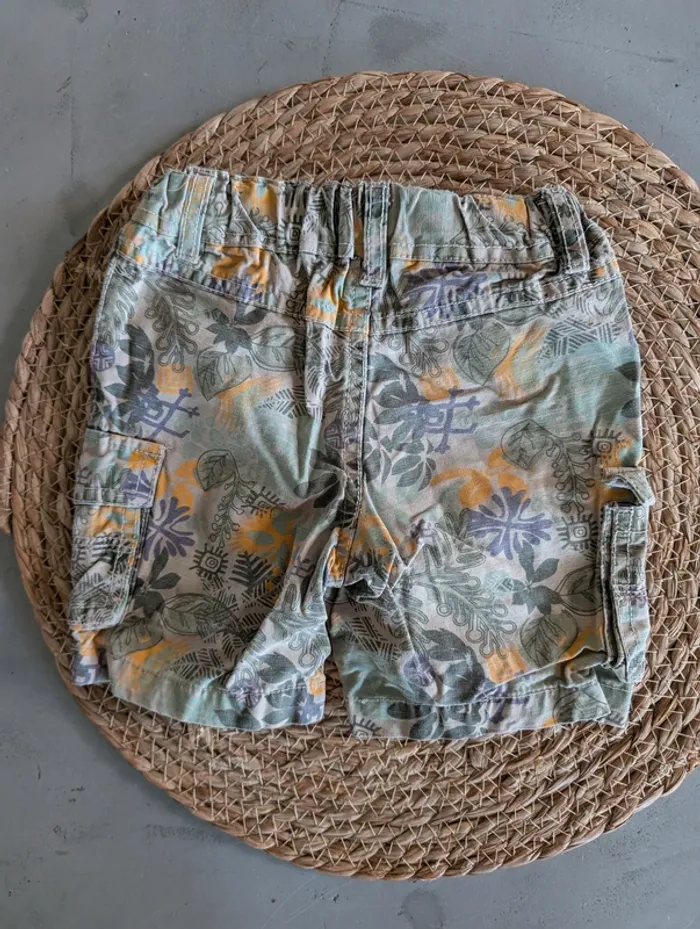 Short kaki orange garçon 12 mois - photo numéro 2